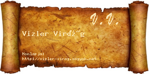 Vizler Virág névjegykártya